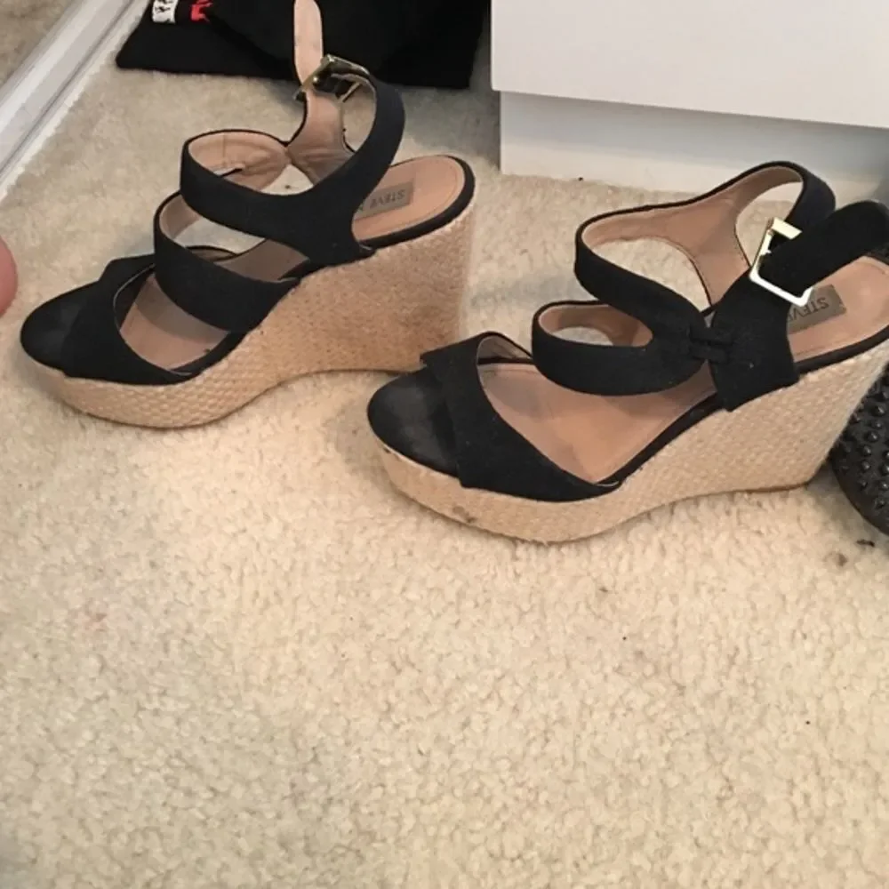 Steve Madden - Black Wedge - Size 8 - Worn Twice